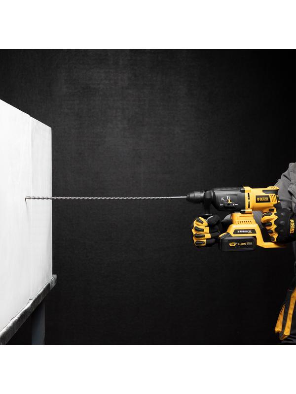 Бур по бетону, двойная спираль, три пылеотводящие кромки, 12 x 600 мм DENZEL