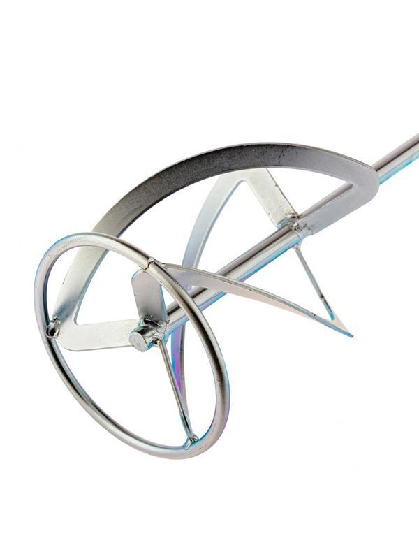 Насадка для миксера, для тяжелых растворов, 140 х 590 мм, оцинкованная, хвостовик резьба М14 Сибртех