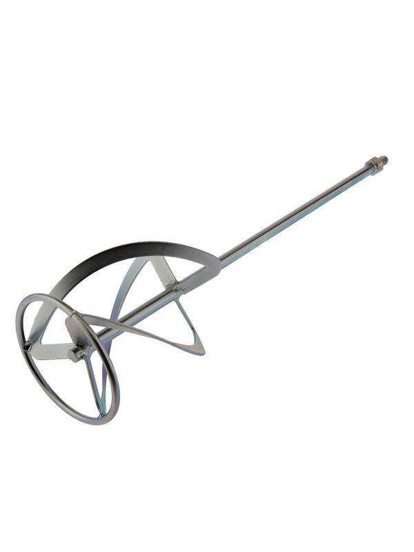 Насадка для миксера, для тяжелых растворов, 140 х 590 мм, оцинкованная, хвостовик резьба М14 Сибртех