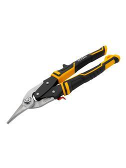 Ножницы по металлу, 270 мм, прямой и левый рез, сталь-СrMo, трехкомпонентные рукоятки Denzel