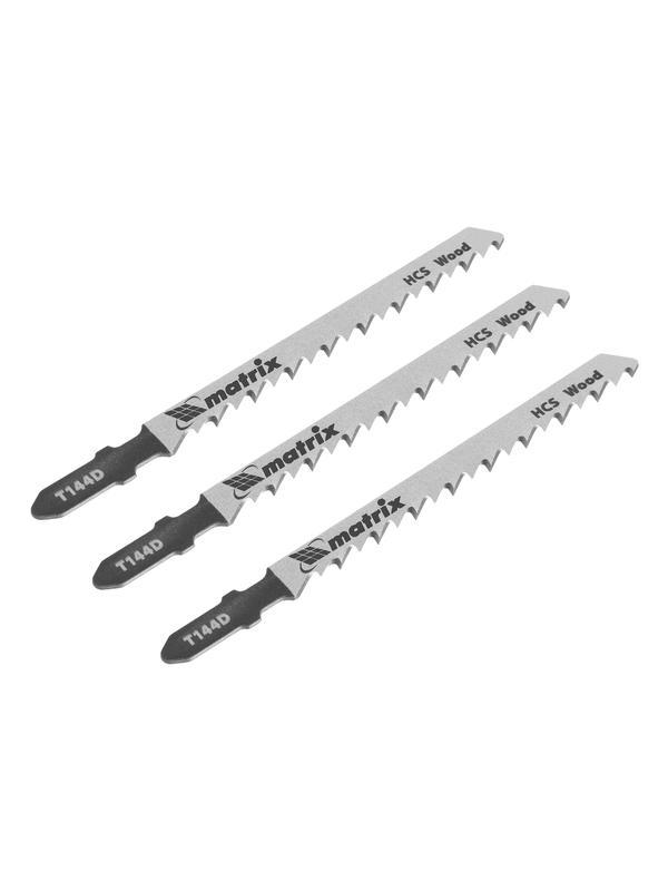 Полотна для электролобзика по дереву, 3 шт, T144D, 75 х 4 мм, HCS Matrix Professional