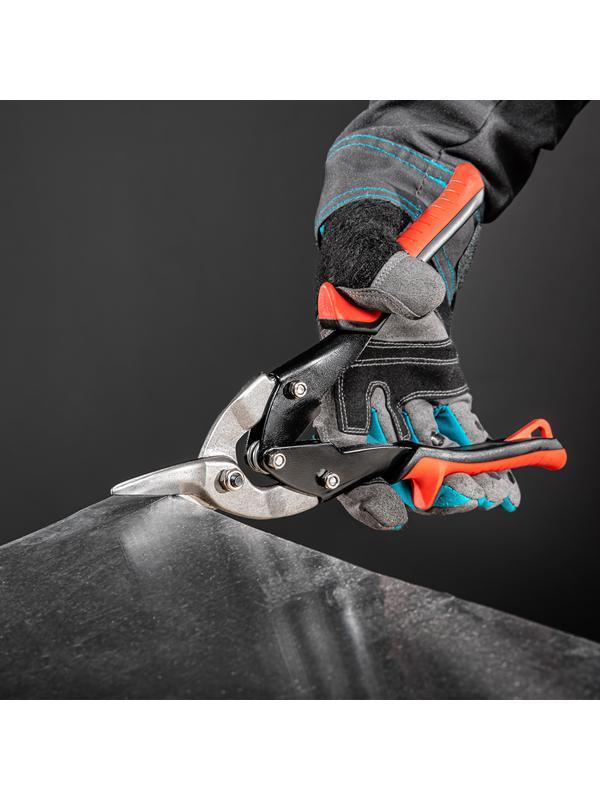 Ножницы по металлу, 250 мм, правые, обрезиненные рукоятки Matrix