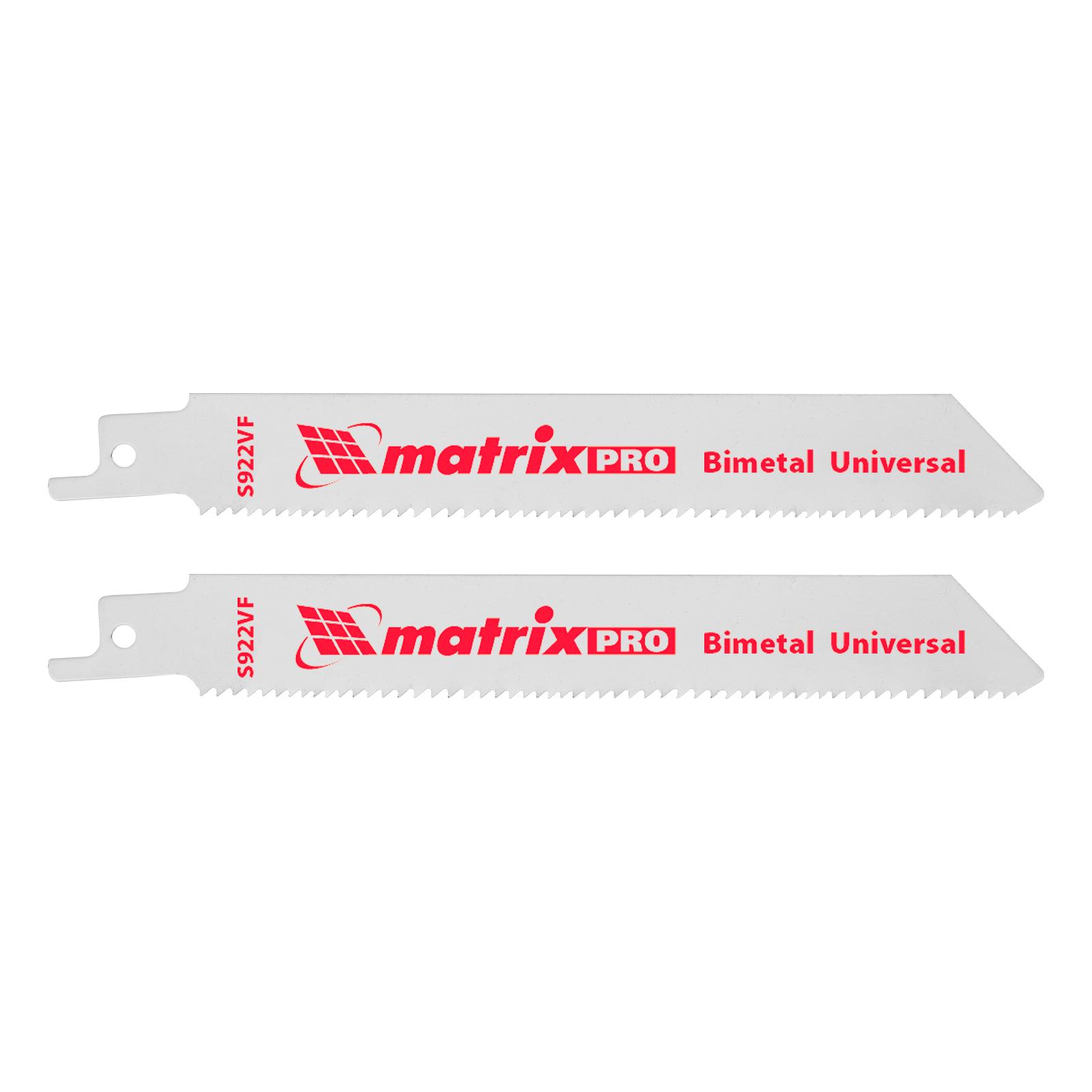 Полотна универсальные для сабельной пилы S922VF, 125/1.8-2.5 мм, Bimetal, 2 шт, Pro Matrix