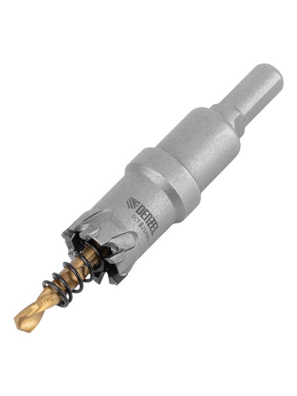 Коронка по металлу твердосплавная, 21 мм Denzel