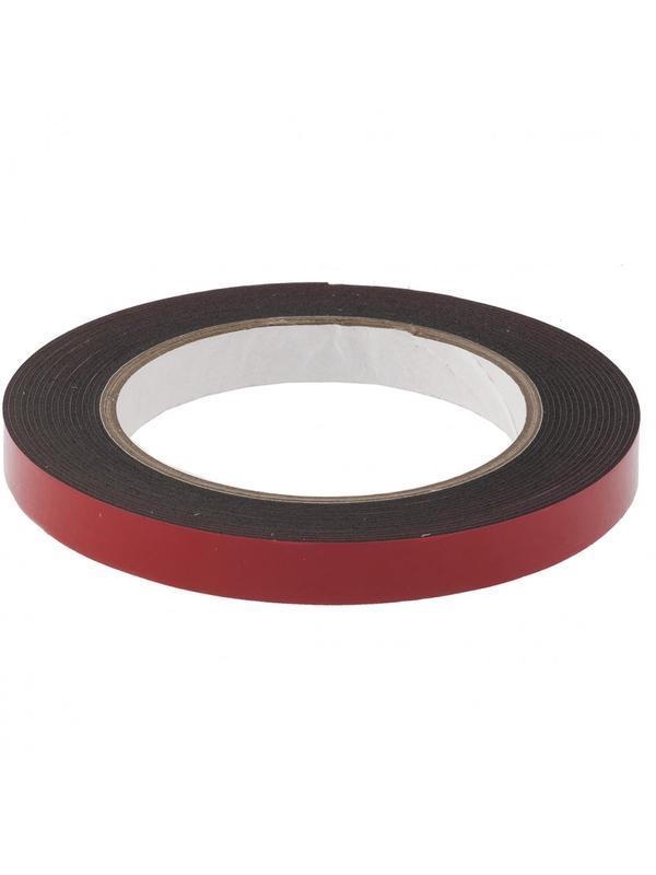 Лента клейкая на вспененной основе, двусторонняя черная усиленная, 12 мм х 5 м Matrix