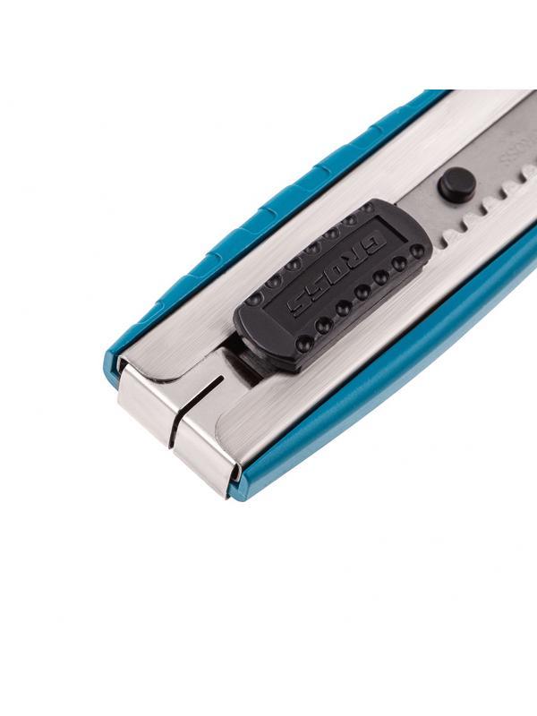 Нож, 195 мм, металлический корпус, выдвижное сегментное лезвие 25 мм (SK-5), металлическая направляющая, клипса для ремня Gross