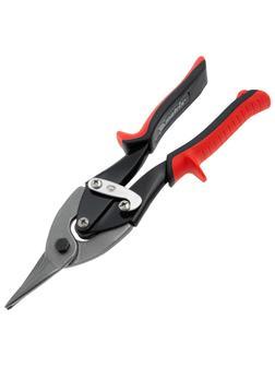 Ножницы по металлу, 250 мм, пряморежущие, для тонкого металла, обрезиненные рукоятки Matrix