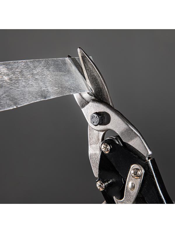 Ножницы по металлу, 250 мм, пряморежущие, для тонкого металла, обрезиненные рукоятки Matrix