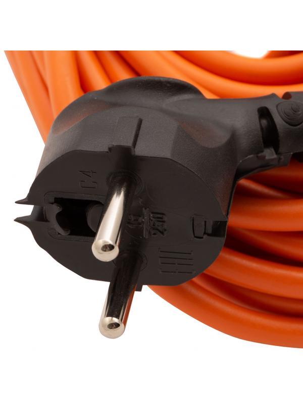 Удлинитель-шнур силовой 10 м, 16А, тип УХ16, ПВС, 1 розетка без заземления Сибртех