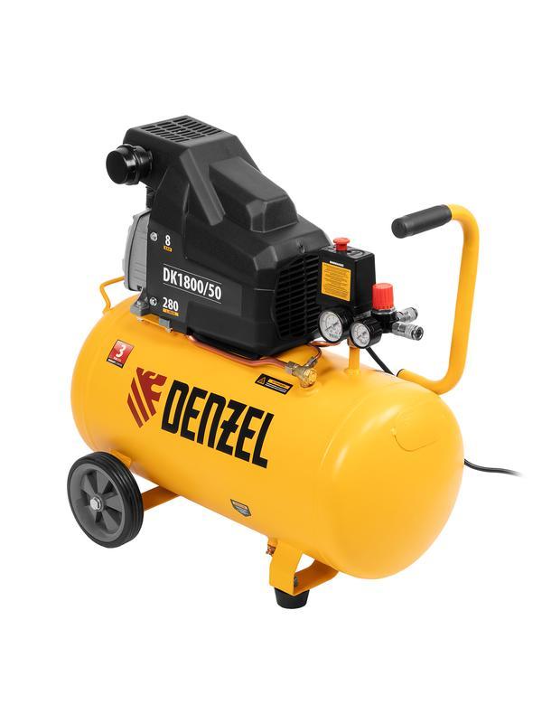 Компрессор воздушный DK1800/50, Х-PRO 1.8 кВт, 280л/мин, 50л Denzel