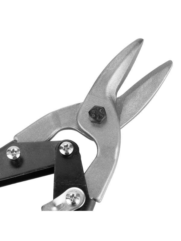 Ножницы по металлу, 250 мм, пряморежущие, обливные рукоятки Sparta