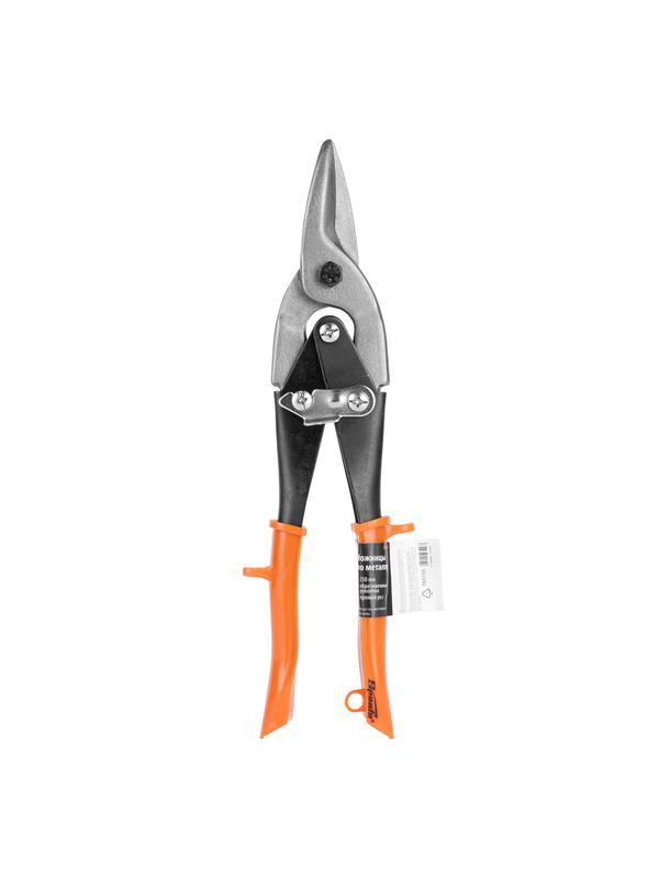 Ножницы по металлу, 250 мм, пряморежущие, обливные рукоятки Sparta