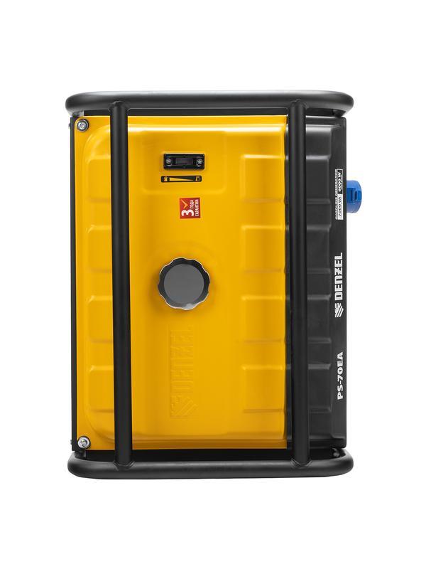 Генератор бензиновый PS 70 EA, 7.0 кВт, 230 В, 25 л, коннектор автоматики, электростартер Denzel