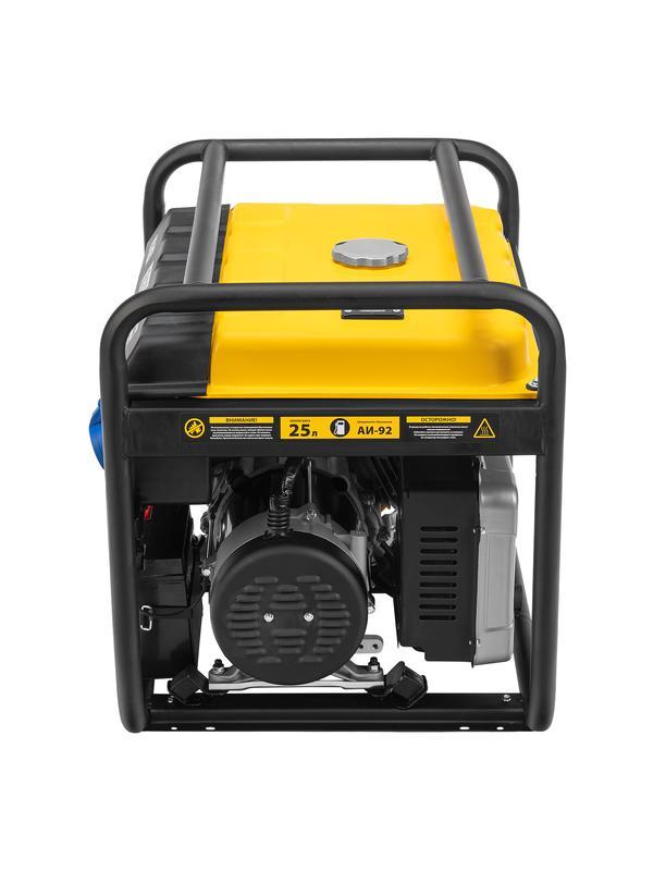 Генератор бензиновый PS 70 EA, 7.0 кВт, 230 В, 25 л, коннектор автоматики, электростартер Denzel