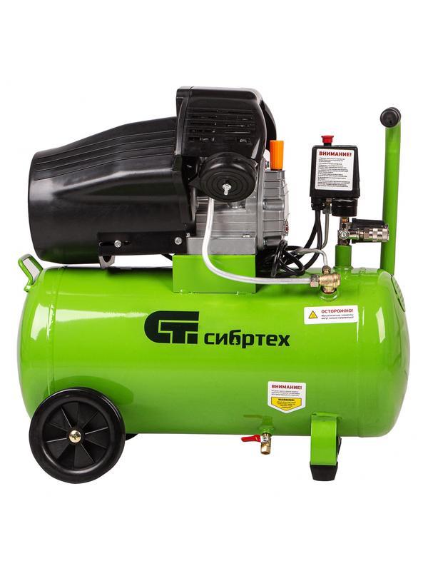 Компрессор воздушный КК-2200/50, 2.2 кВт, 350 л/мин, 50 л, прямой привод, масляный Сибртех