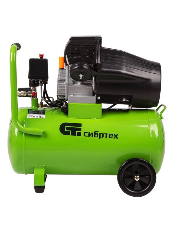 Компрессор воздушный КК-2200/50, 2.2 кВт, 350 л/мин, 50 л, прямой привод, масляный Сибртех