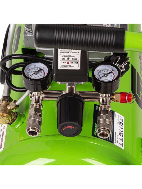 Компрессор воздушный КК-2200/50, 2.2 кВт, 350 л/мин, 50 л, прямой привод, масляный Сибртех