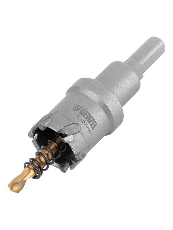 Коронка по металлу твердосплавная, 27 мм Denzel