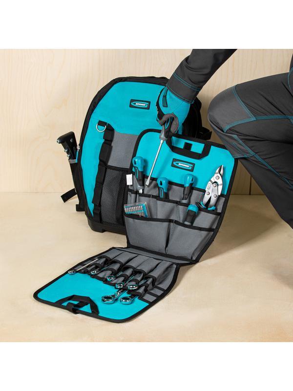 Рюкзак для инструмента Experte, 77 карманов, пластиковое дно, органайзер, 360 х 205 х 470 мм Gross