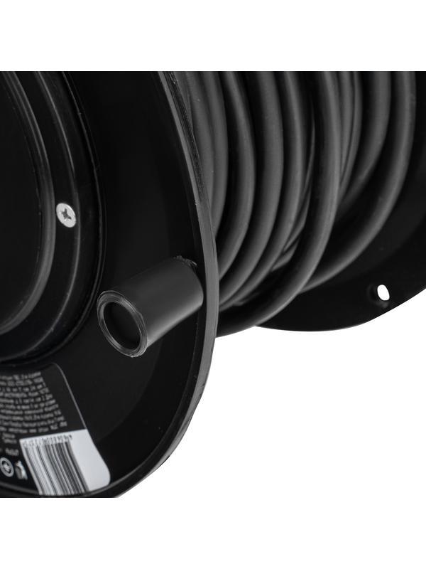 Удлинитель силовой на кабельной катушке, ПВС, 25 м, 4 розетки с крышкой, IP44, 16А, УХз16, Россия Сибртех