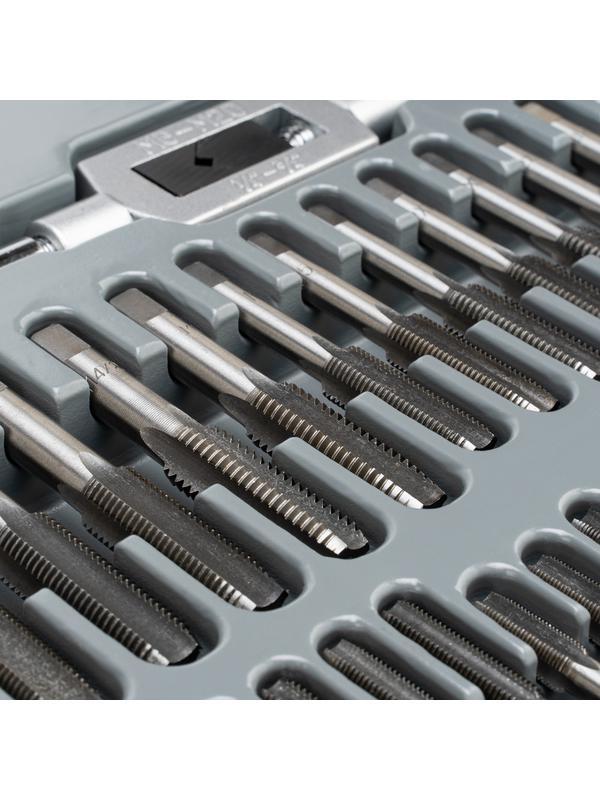 Набор метчиков и плашек М2-М18, 110 шт, металлический кейс Matrix