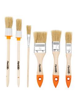 Набор кистей, 6 шт, плоские 3/4