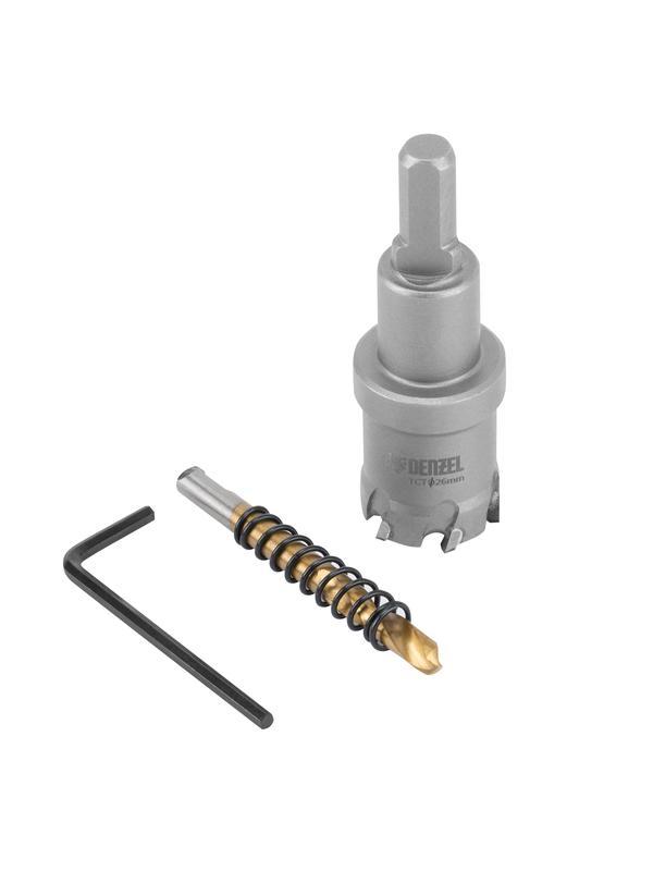 Коронка по металлу твердосплавная, 26 мм Denzel