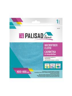 Салфетка из микрофибры жемчужная для бытовой техники и мебели, 400 x 400 мм, голубая, Home Palisad