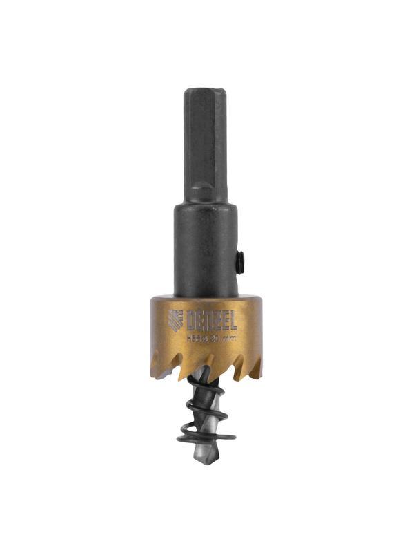 Коронка по металлу HSS, 20 мм, нитридтитановое покрытие Denzel