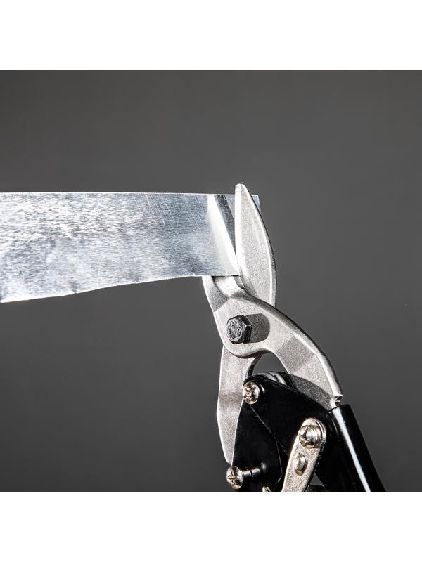 Ножницы по металлу, 250 мм, левые, обрезиненные рукоятки Matrix