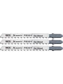 Полотна для электролобзика по дереву, 3 шт, T101B, 75 х 2.5 мм, HCS Matrix Professional