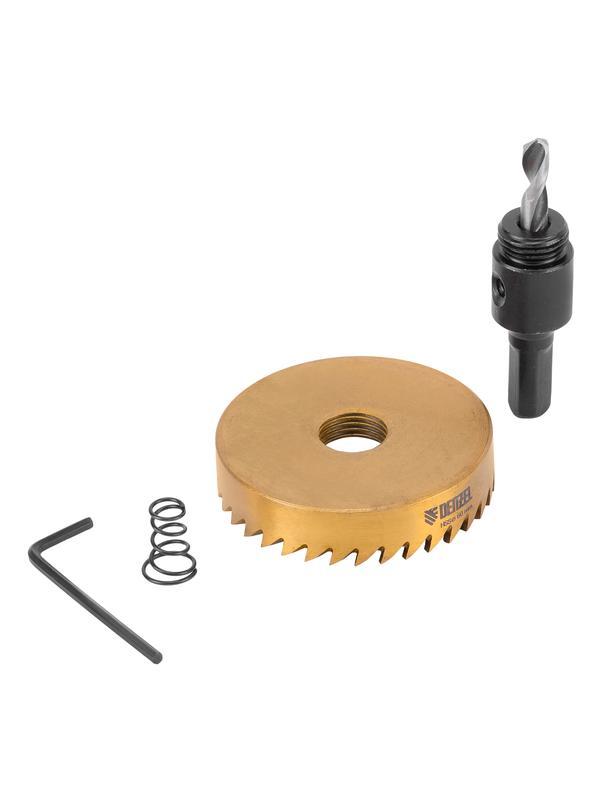 Коронка по металлу HSS, 60 мм, нитридтитановое покрытие Denzel