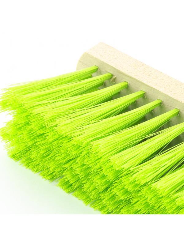 Щетка деревянная для пола, 400 мм, пятирядная, тулейка с резьбой под углом, без черенка Сибртех