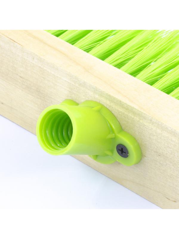 Щетка деревянная для пола, 400 мм, пятирядная, тулейка с резьбой под углом, без черенка Сибртех