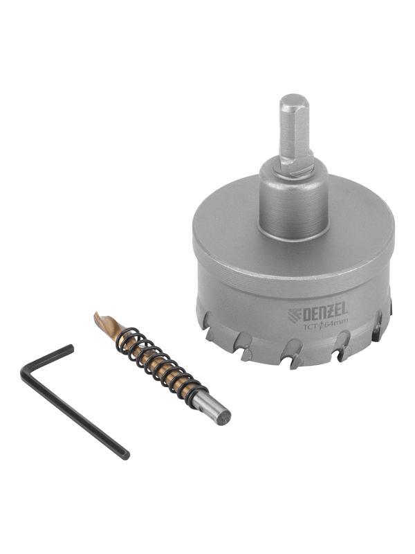 Коронка по металлу твердосплавная, 64 мм Denzel