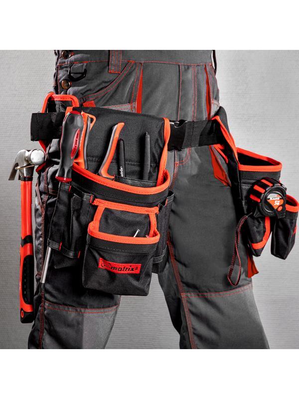 Сумка-пояс двойная, 20 карманов, держатель для молотка Matrix