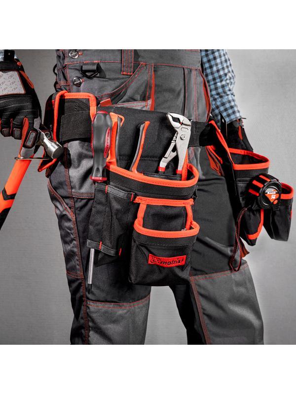 Сумка-пояс двойная, 20 карманов, держатель для молотка Matrix