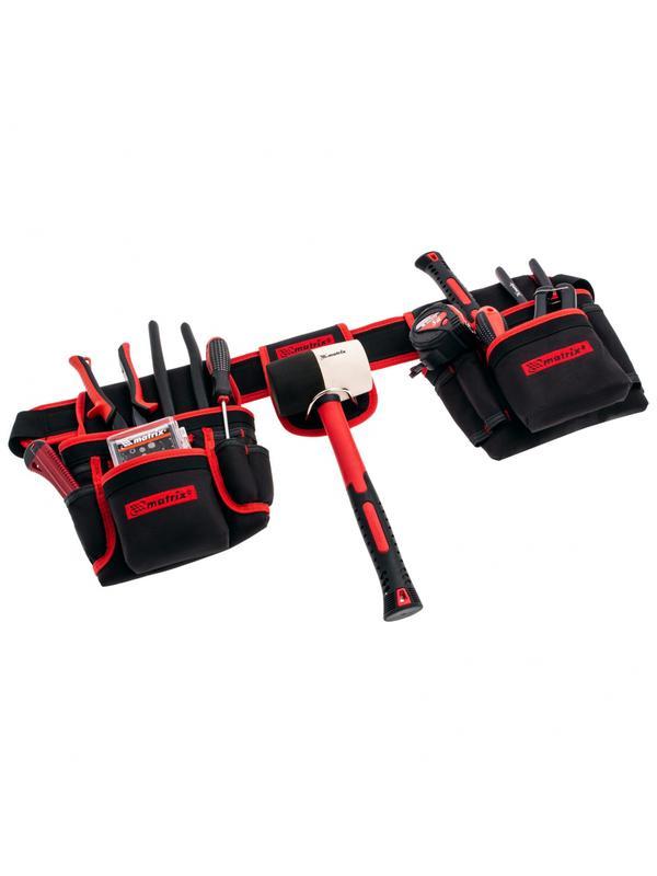 Сумка-пояс двойная, 20 карманов, держатель для молотка Matrix