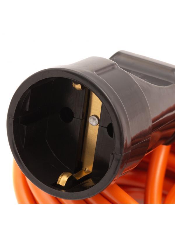 Удлинитель-шнур силовой 20 м, 6А, тип УХз6, ПВС, 1 розетка без заземления Сибртех