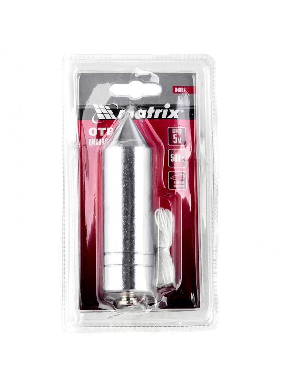 Отвес цилиндрический, 500 г, шнур 5 м Matrix