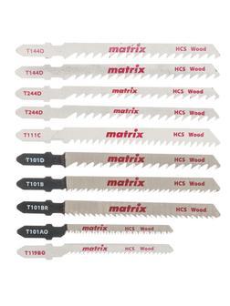 Набор полотен для электролобзика по дереву, 10 шт, T-SET1007 Matrix