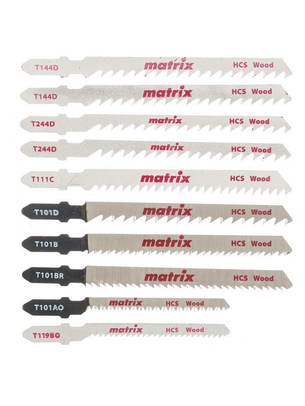 Набор полотен для электролобзика по дереву, 10 шт, T-SET1007 Matrix