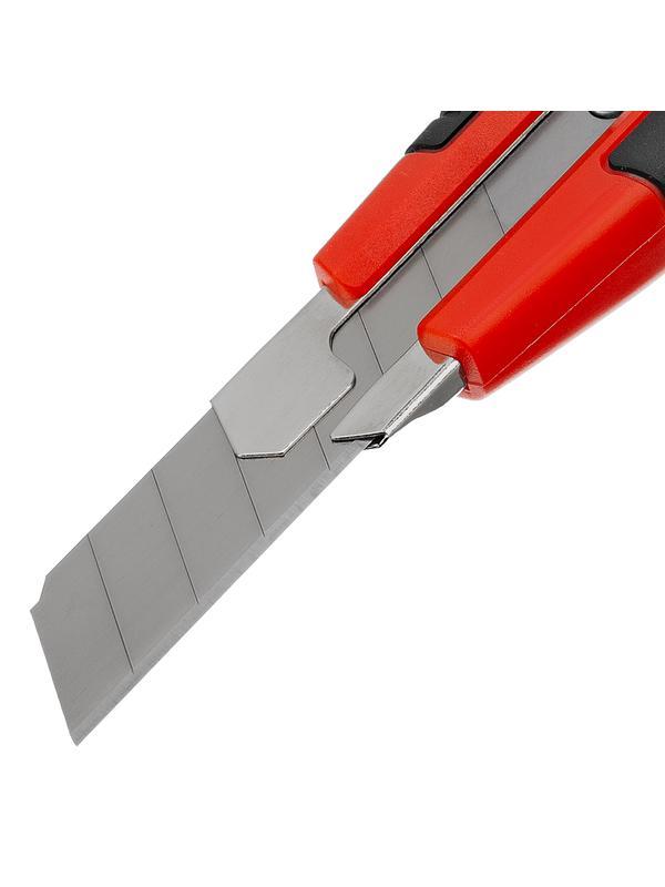 Нож, 18 мм, выдвижное лезвие, металлическая направляющая, винтовой фиксатор лезвия Matrix