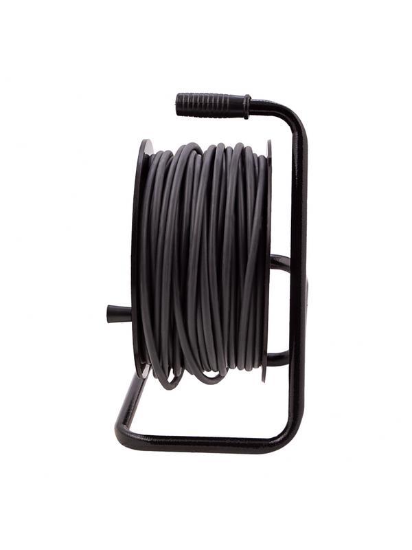 Удлинитель силовой 50 м, 16А, тип УХ10, ПВС, усиленный, на кабельной катушке, 4 розетки без заземления Сибртех