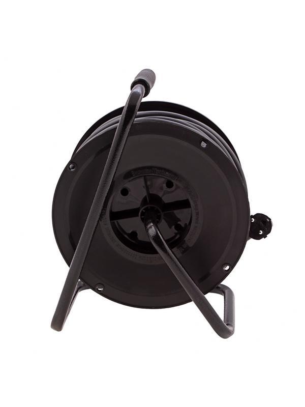 Удлинитель силовой 50 м, 16А, тип УХ10, ПВС, усиленный, на кабельной катушке, 4 розетки без заземления Сибртех