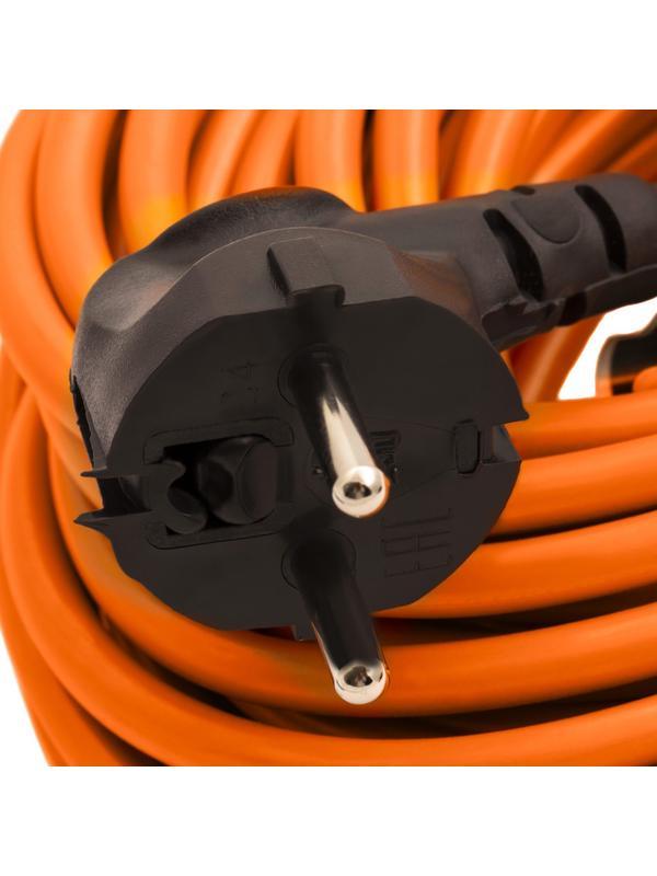 Удлинитель-шнур силовой 30 м, 16А, тип УХ16, ПВС, усиленный, 1 розетка без заземления Сибртех