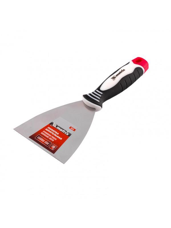 Шпательная лопатка из нержавеющей стали, 100 мм, трехкомпонентная ручка Matrix