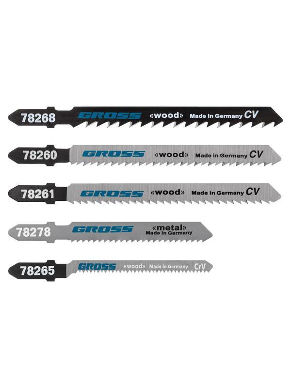 Набор полотен для электролобзика универсальный, 5 шт Gross