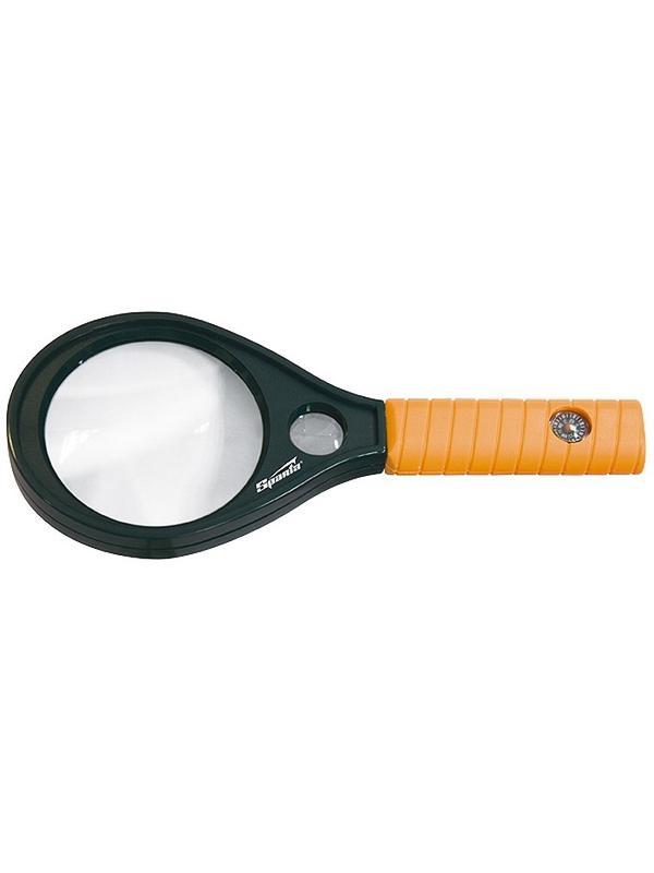 Лупа 4 кратная и 6 кратная, D 70 и 20 мм, с рукояткой Sparta