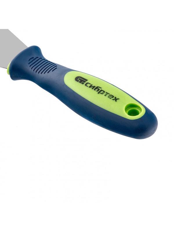 Шпательная лопатка из нержавеющей стали, 50 мм, двухкомпонентная ручка Сибртех